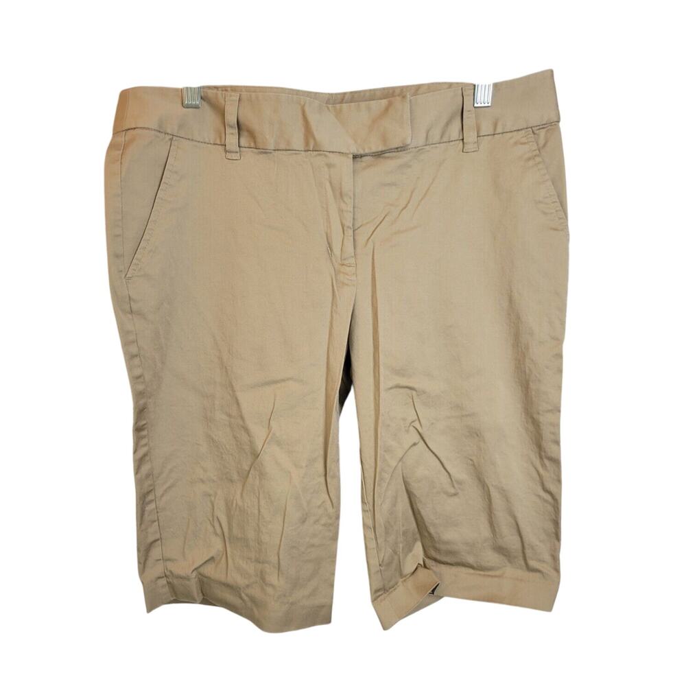 Axcess Tan‎ Chino Bermuda 12" Beach Summer Outdoor Shorts Women's Size 12
